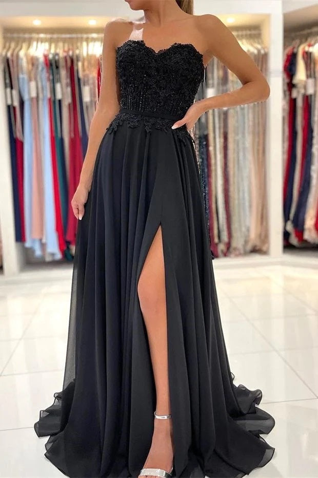 Black sweetheart gown best sale