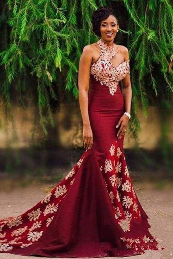 Maroon mermaid dress hotsell