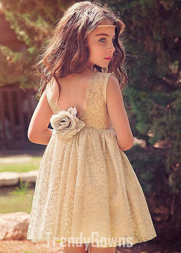 Short Lace Party Gown for Kids GACH170