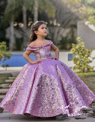 Purple Sequin Mother Daughter Matching Formal Dress MGD012