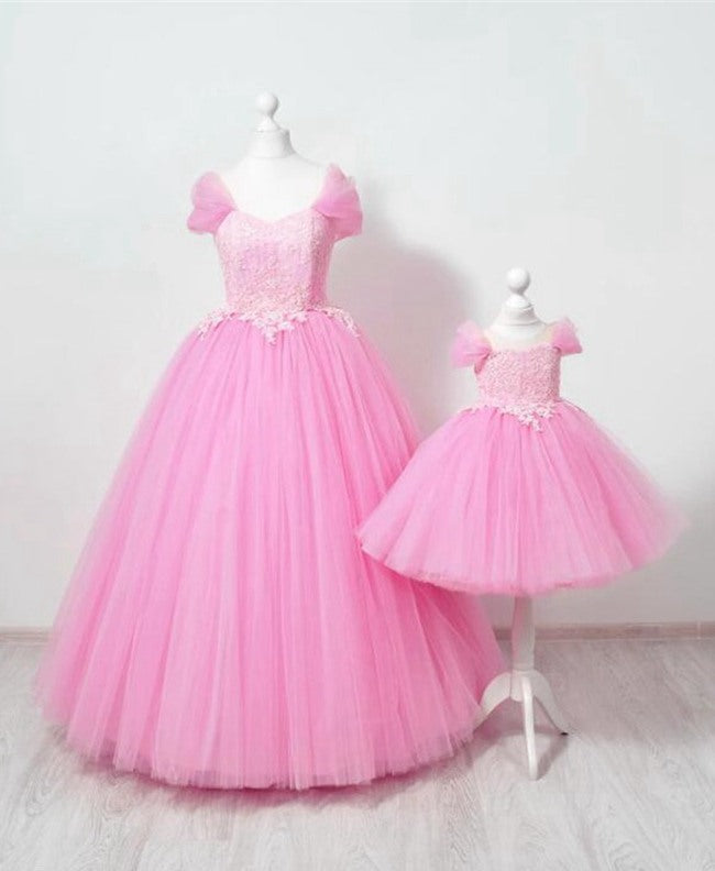 Pink Ball Gown Mother Daughter Matching Formal Dress MGD021