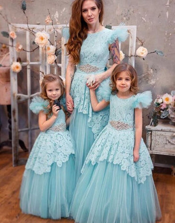 Lace Mother Daughter Matching Gowns MGD119