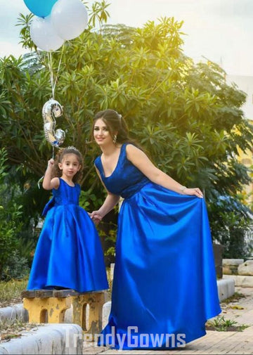 Royal Blue Mother Daughter Matching Gowns MGD121