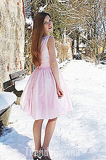 Trendy Pink Juniors Straps Short Prom Dress JTSH020