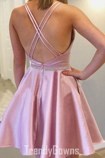 Trendy Pink Junior Short Prom Dress JTSH127