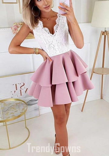 Trendy Lace Formal Short Homecoming Dress JTSH156