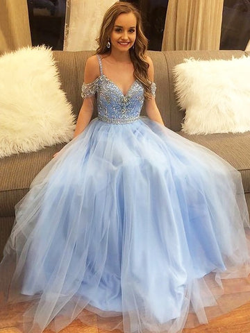 Sky Blue Princess Junior Prom Dress GTEEN045