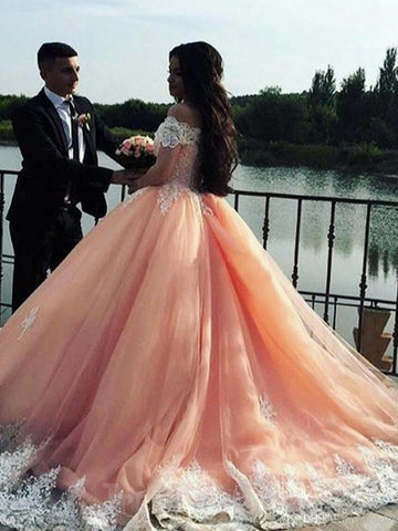 Princess Pink Ball Gown Junior Prom Dress GTEEN070