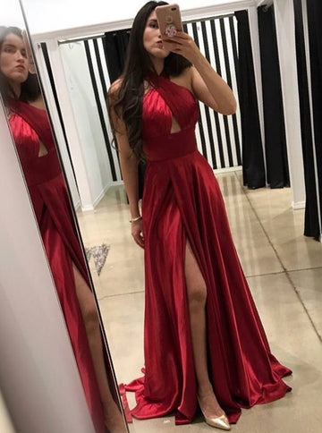 Satin Burgundy Junior Prom Dress GTEEN101