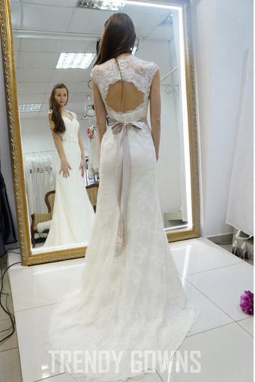 Sweetheart Lace Appliques Sashes Mermaid Wedding Gown TWA1472