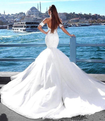 Trendy Sweetheart Lace Mermaid Wedding Gown TWA221