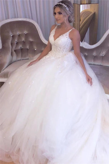 Trendy A-line Princess Wedding Gown TWA226