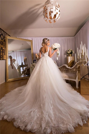 Trendy A-line Princess Wedding Gown TWA226