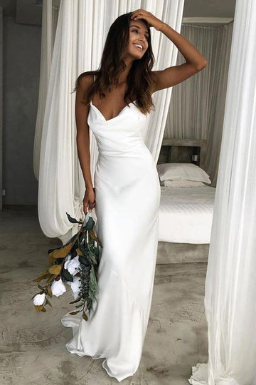 Mermaid Spaghetti Straps After Party Wedding Gown TWA4502