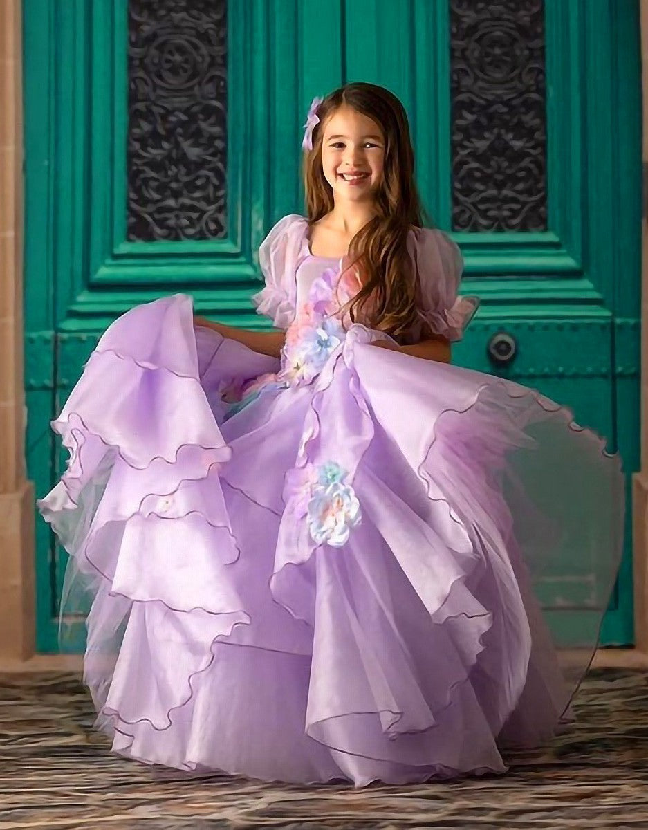 Purple Princess Kids Pageant Tutu Gowns TXD004